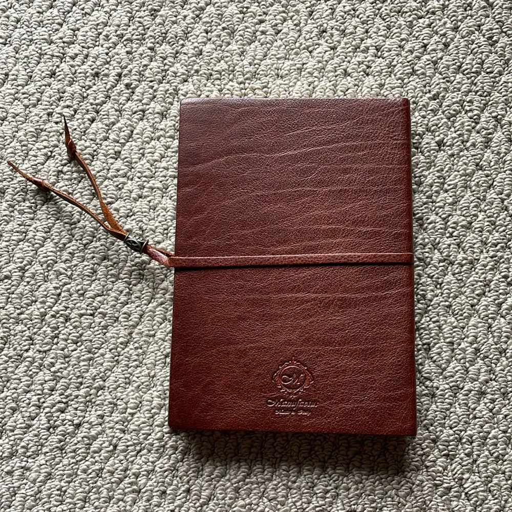 New With Tags: Made In Italy Leather Bound Compass Journal Notebook/Diary/Agenda